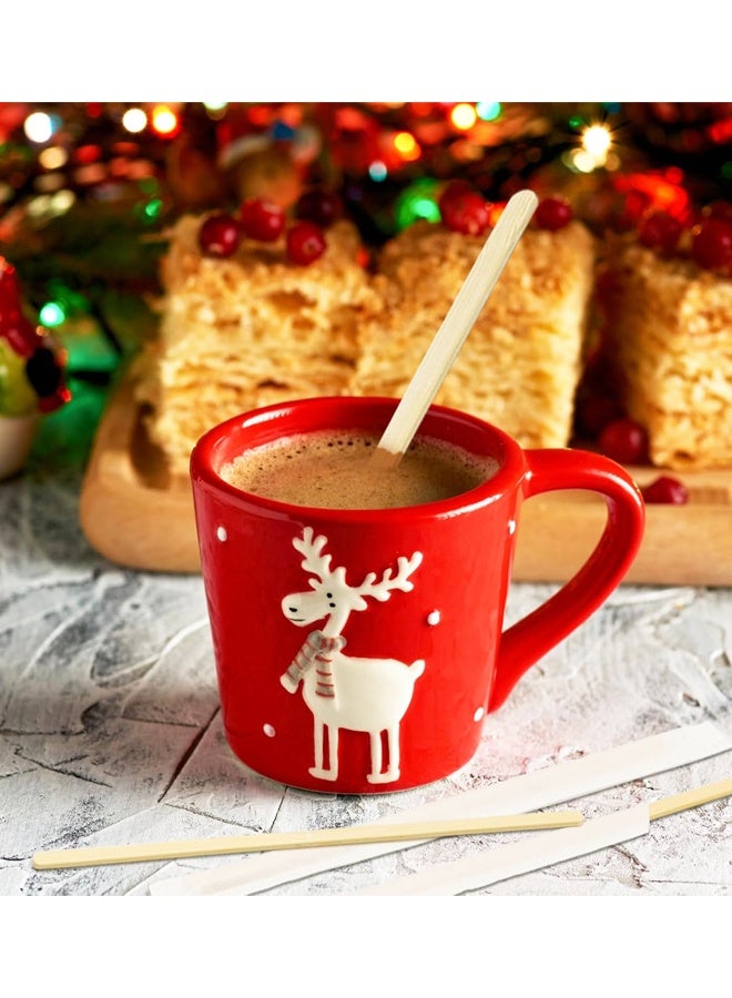 100PCS 5.5 in Individually Wrapped in Paper Wooden Coffee Stirrers,  for Daily Use or Other DIY Craft Design - Image 4